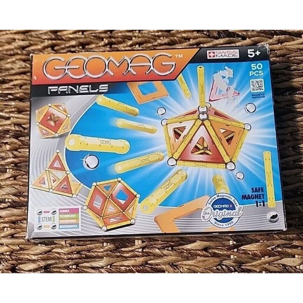 Geomag Panels Classic Balls & Sticks Building Construction Set 50 Pc Safe Magnet